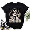 T-shirt Grafica Vintage da Donna Manica Corta Casual Classica Moda Coreana Versatile per l'Uso Quotidiano Streetwear Y2k per Donne