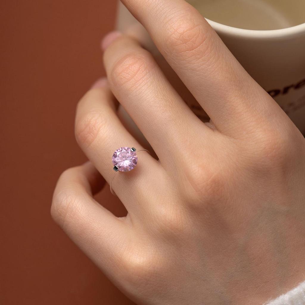 Mermaid Tears S925 Sterling Silver Zircon Ring: Shiny, Colorful, and Versatile Finger Ring for Women.