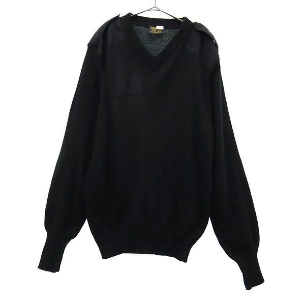 Citadel Made In the UK Long Sleeve V Neck Sweater XLARGE Black Knit Men's Used