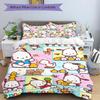 3pcs Carrot Small Animal Pochacco Bedding Set - 1 Soft Quilt Cover + 2 Pillowcases, Machine Washable - Suitable for All Seasons, Perfect Gif