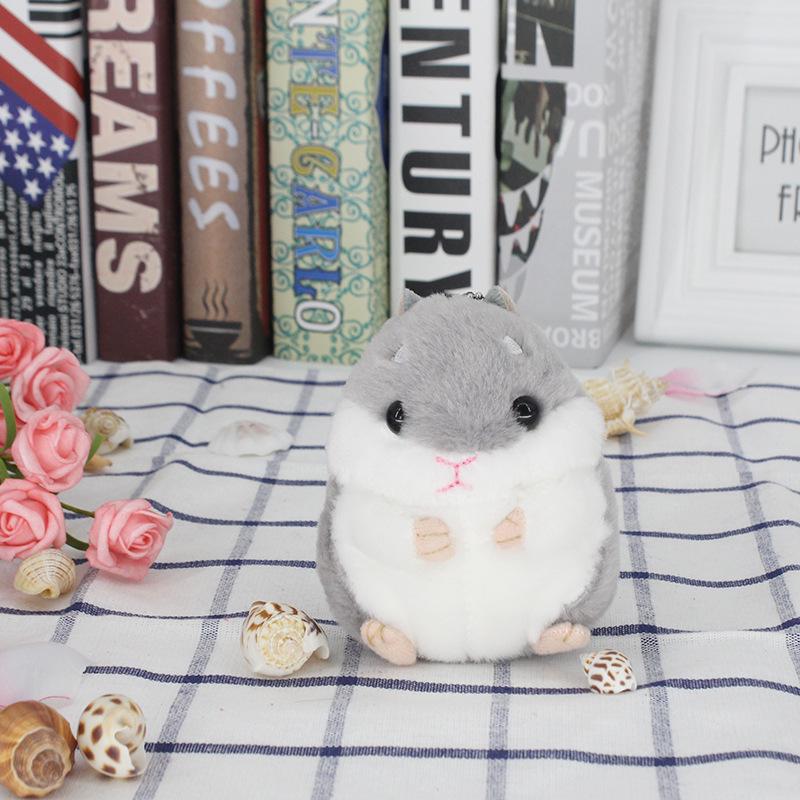 Cute Japanese Hamster Plush Keychain Doll - Small Pendant Backpack Ornament