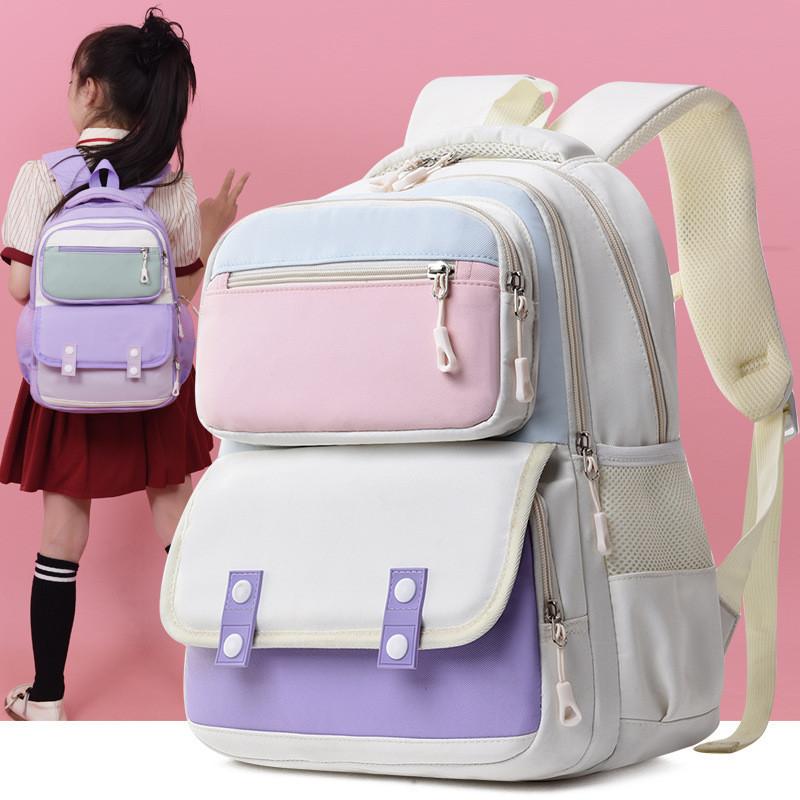 Adorable Unisex Colorful Nylon Cartoon Backpack Ideal For Kindergarten And School