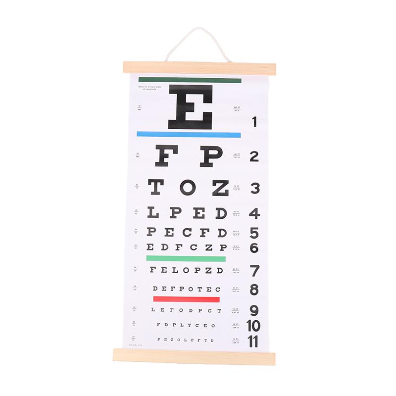 3Pcs/Pack Eye Charts Non-Reflective Visual Acuity Test Wall Chart Eye Exams For Hospital Home Kids Vision Schedule 22X11 Inches