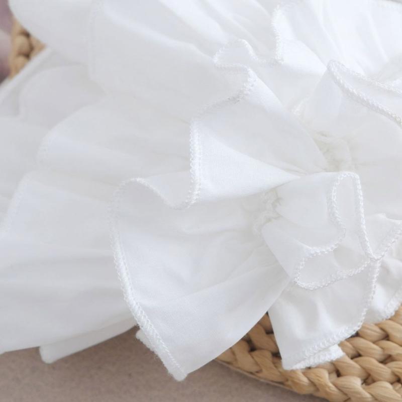 White Detachable Puff Sleeves with Stretch Openings for Off Shoulder Dress Styling and Photo Ready Wear