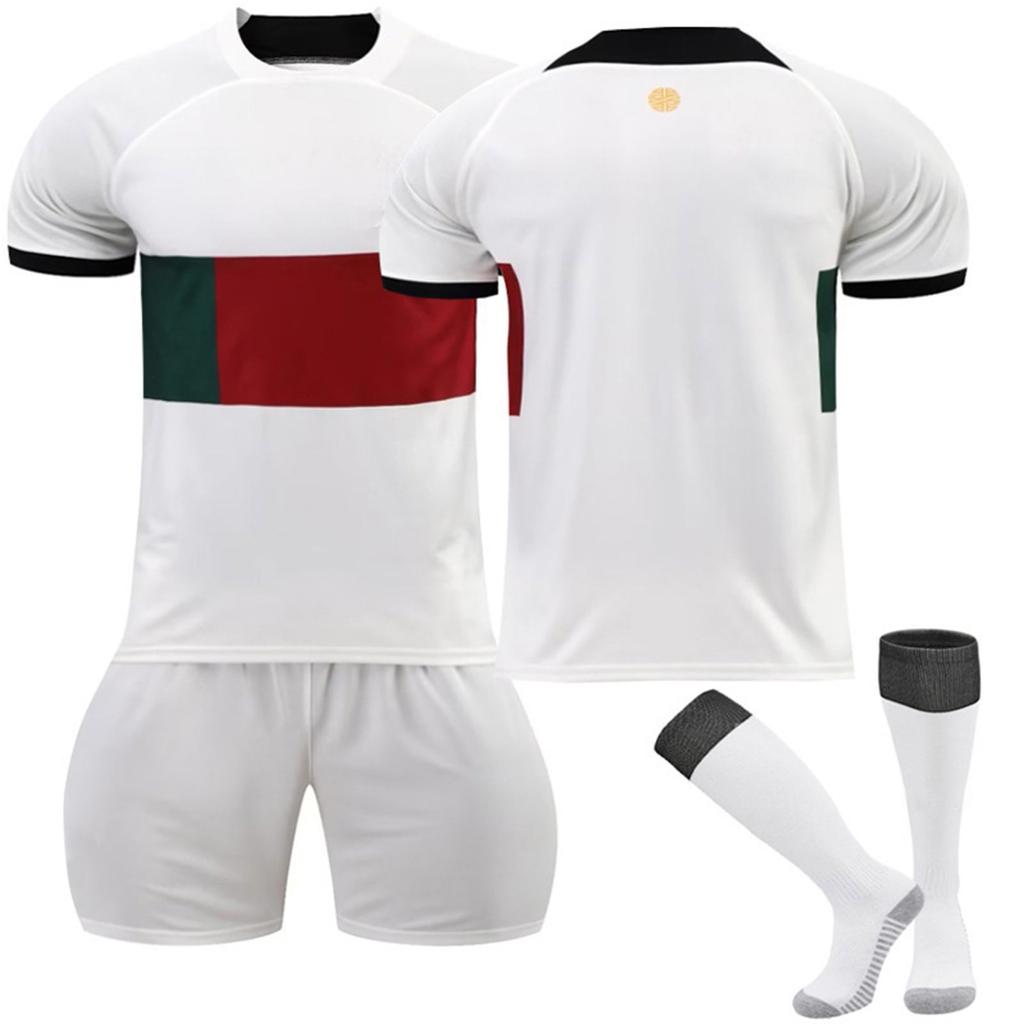 22/23 Portugalsko Venkovní Fotbalové Dresy Šortky Ponožky Sada Nové Šortky Ponožky Velikosti pro Dospělé Oblečení