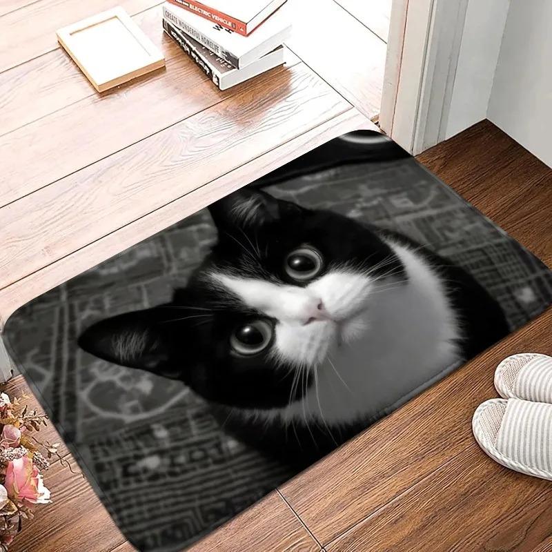 Entrance Doormat Realistic Cat Dog Pattern Rug Home Decoration Living Room Bedroom Kitchen Anti Slip Carpet Door Mat