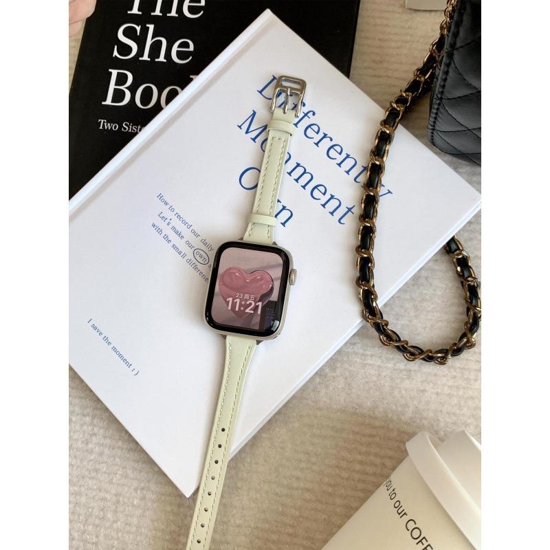 Applicable to s10 Apple S11 Watch iwatch6789SE Small Waist Leather Strap FIT4 Huawei GT6 Xiaomi 9