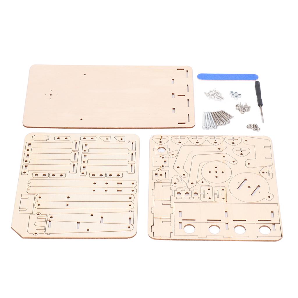Roboterarm Bauspielzeug Hydraulisch Holz Mechanisches Modell Werkzeugsatz Kit zum Lehren DIY