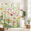 Vibrant Themed Polyester Bathtub Curtain - Creative Printed Bathroom Decor, Stylish Bathtub Curtain for Home Bathroom