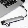 8-IN-1 USB C Hub Type-C Hub Adapter Docking Station Multiport Adapter with 4K HD RJ45 Ethernet USB 2.0 PD Charging Port Compatible with PC NoteBook TV