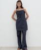 Seolan Linen Blend Pocket Wide Pants_Navy