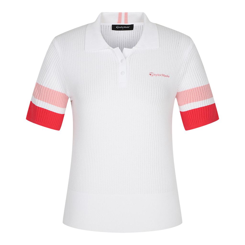 TAYLORMADE APPAREL Women'S Color Block Collared Short Sleeve Knit T8031So6122-100