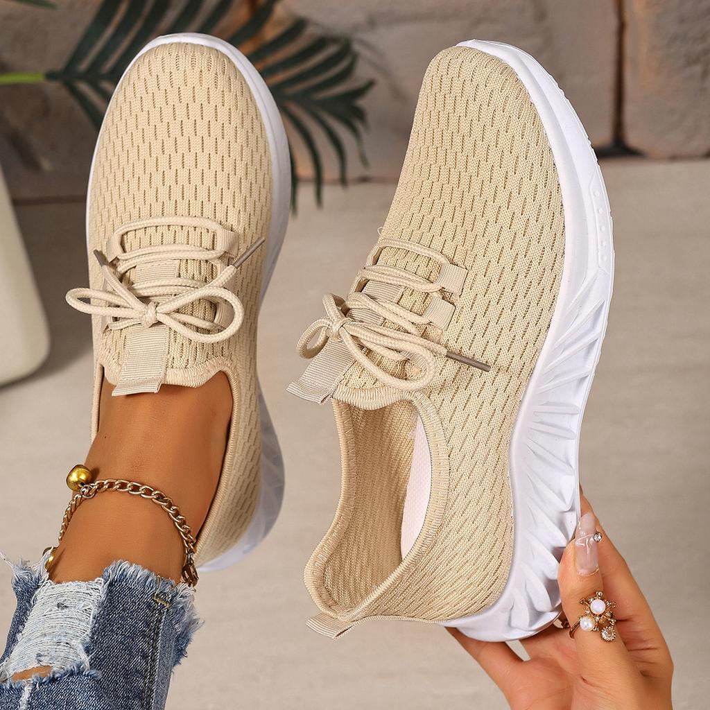 Shoes women's summer new comfortable women's sports shoes mesh breathable lace-up soft sole casual fashion women's single shoes