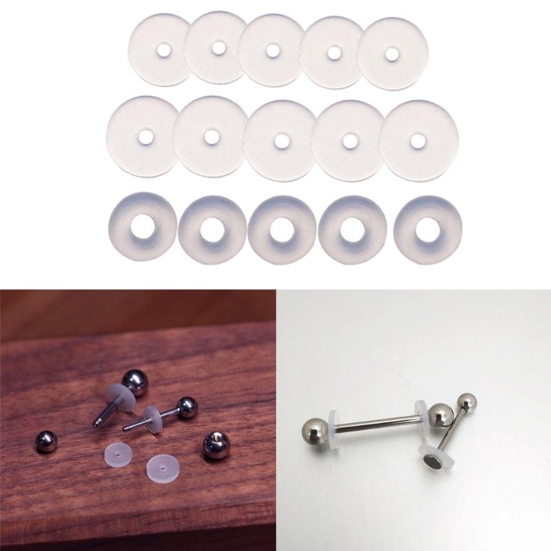 Piercing Healing Silicone Discs Flexible Anti Hyperplasia Saucer Prevents Irritation Inflammation Drilling Ear Stud Ring