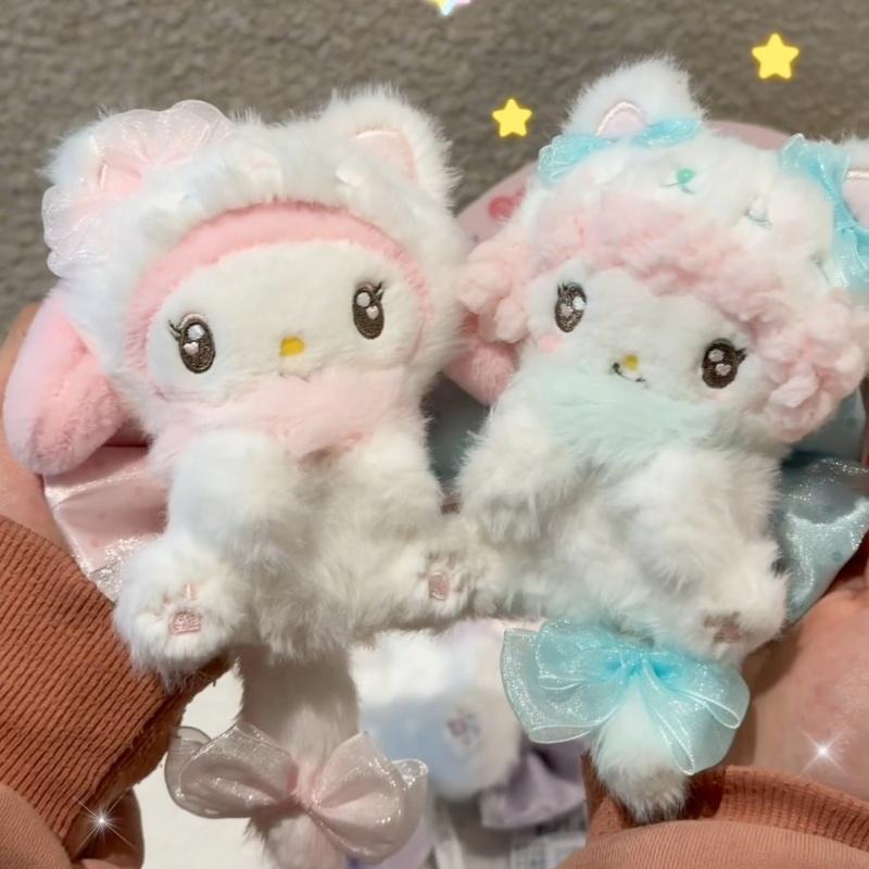 sweet bow my sweet piano kuromi long tail plush toy keychain cinnamoroll Melody soft stuffed Decor pendant
