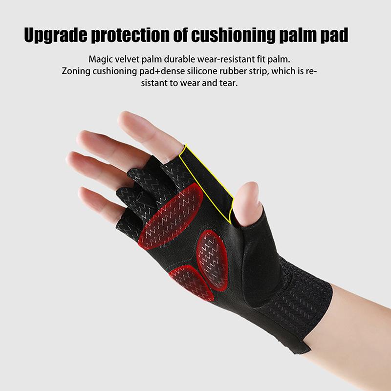 Summer Breathable Half Finger Cycling Gloves Ultralight Road Bike Gloves Anti-Slip Silicone Pad Cooling Sport Gear