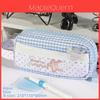 Vintage Canvas Pencil Case With Lace Trim For Students And Office Use