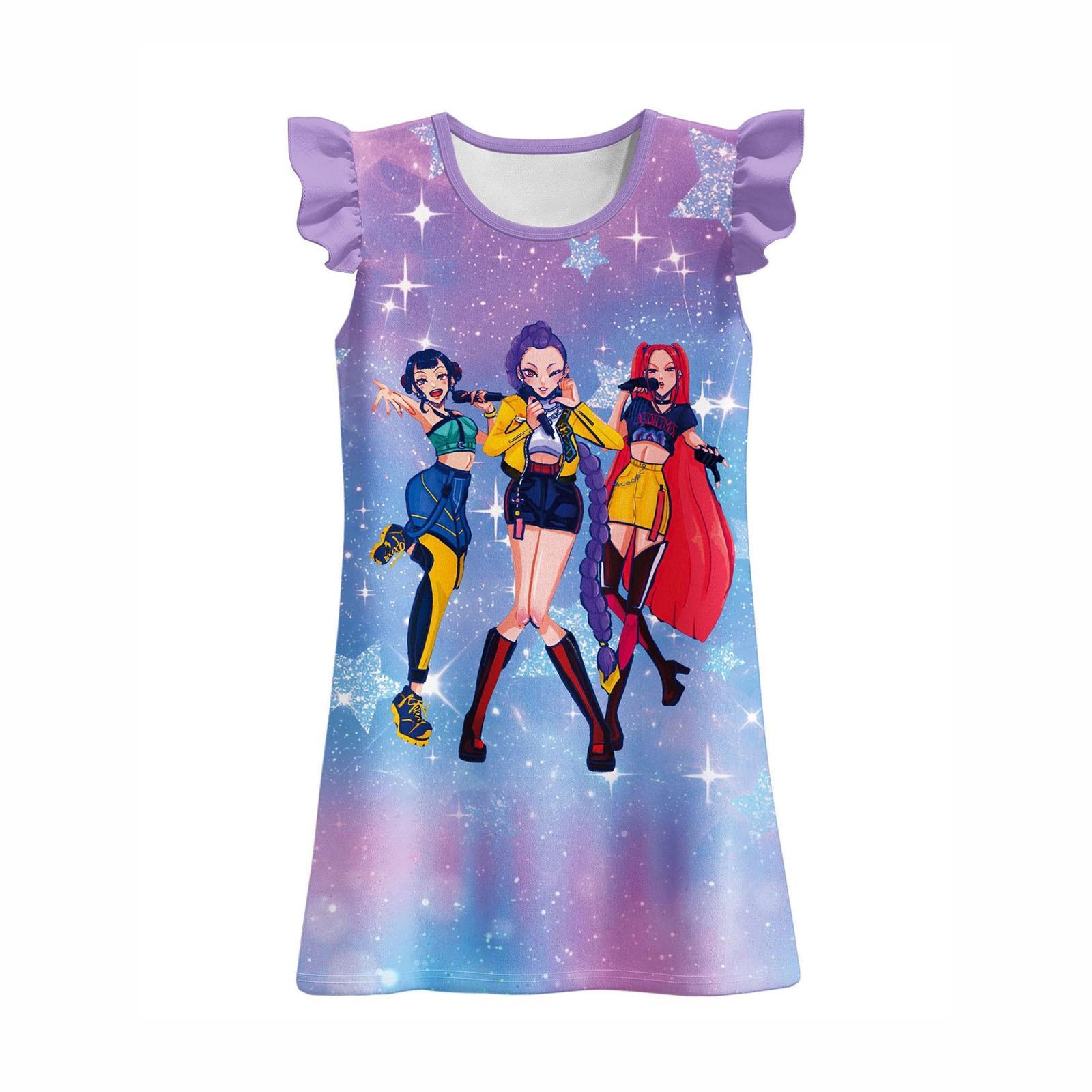 

Детское платье Платье для ролевых игр Платье А-силуэта для девочек Платье для вечеринки 130 фиолетовый