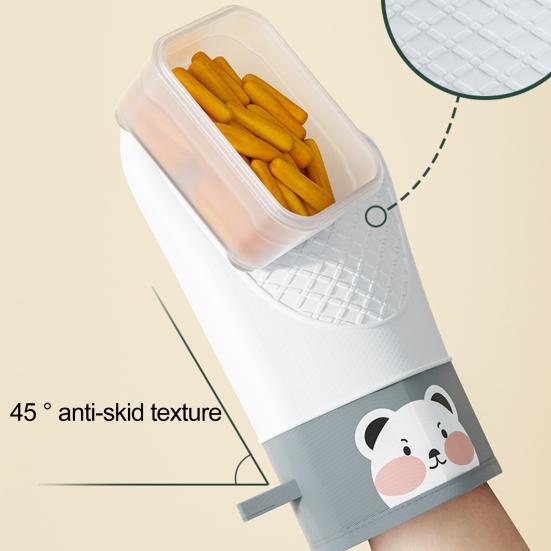 1 Stück Isolierhandschuh Hitzebeständig Rutschfest Cartoon Verbrühschutz Silikongel Mikrowellenofen