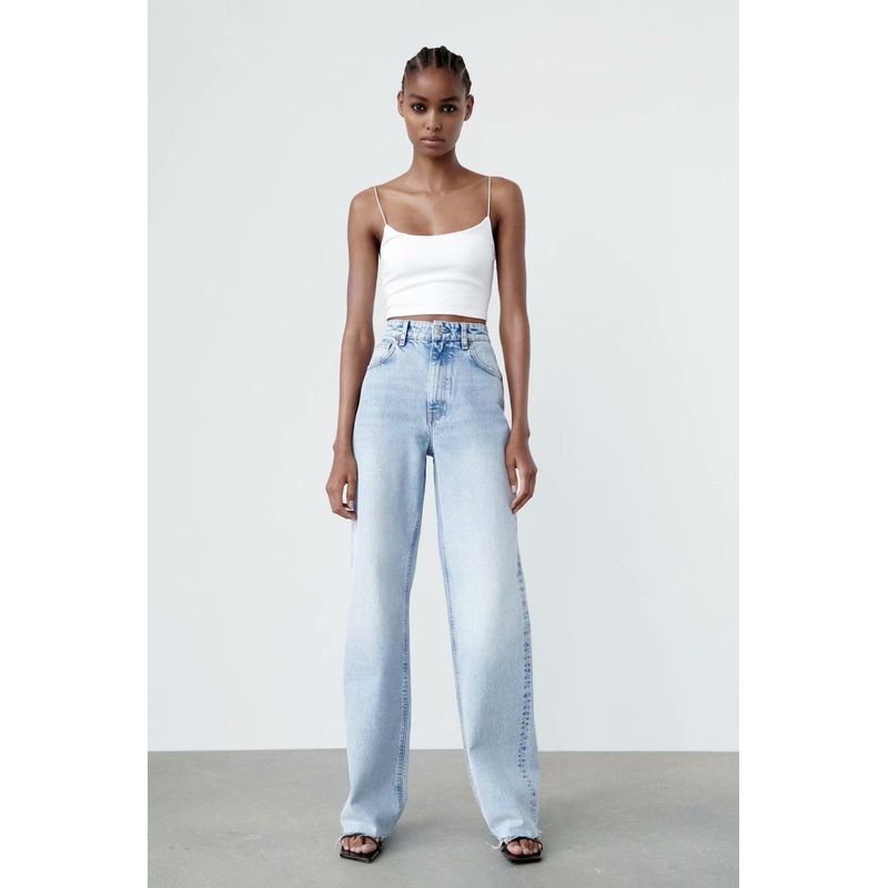 Autumn Commute Leisure High Waist Straight-Leg Wide-Leg Pants