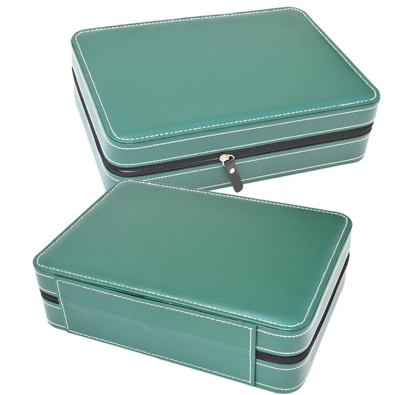 New 10/12 Girds Portable Watch Storage Boxes Organizer ,Classic Style Multifunctional Watch Display Box,Elegant Green Box
