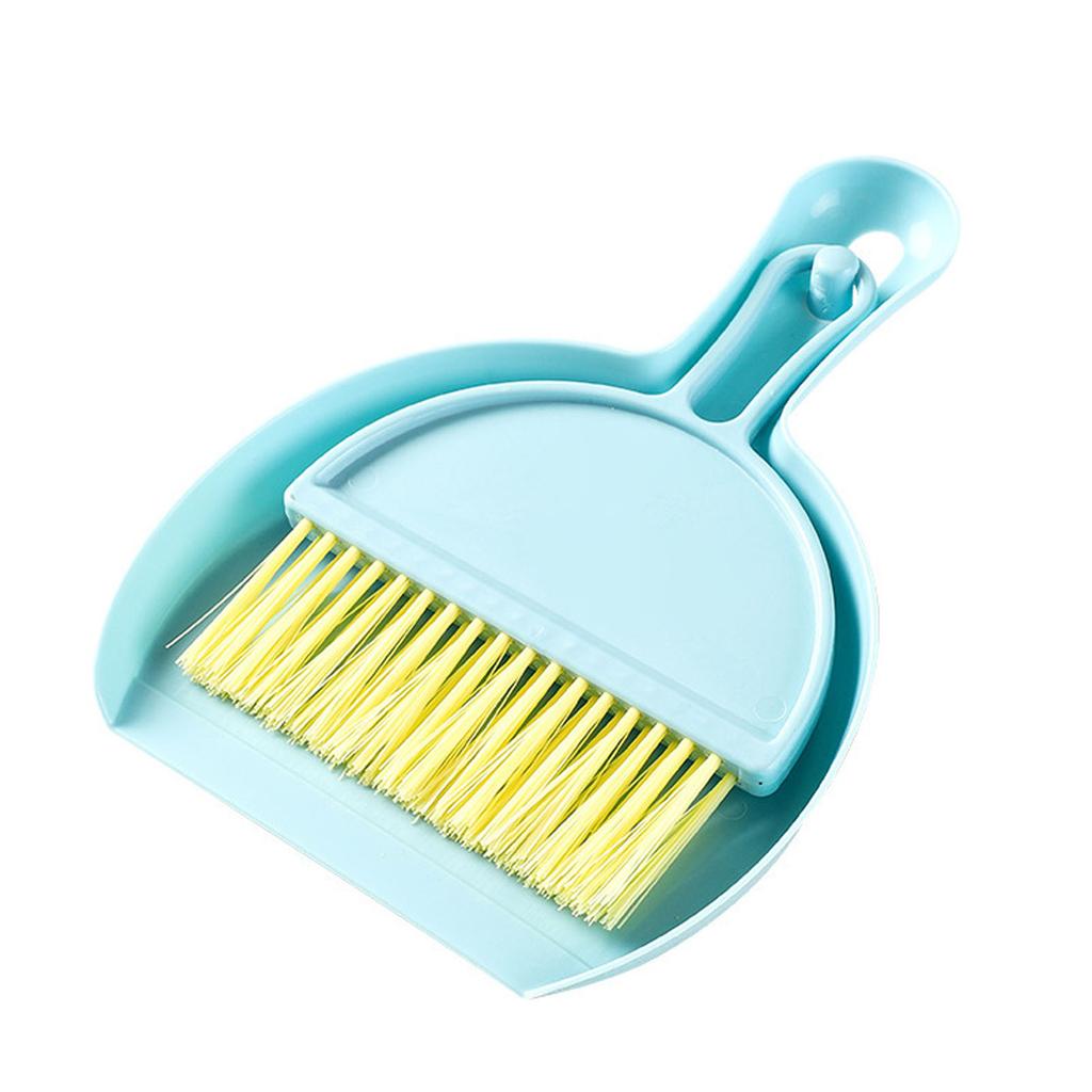 Dustpan Brush Set Compact Multifunctional Table Cleaner Small Broom Dust Pan for Keyboard Cleaning
