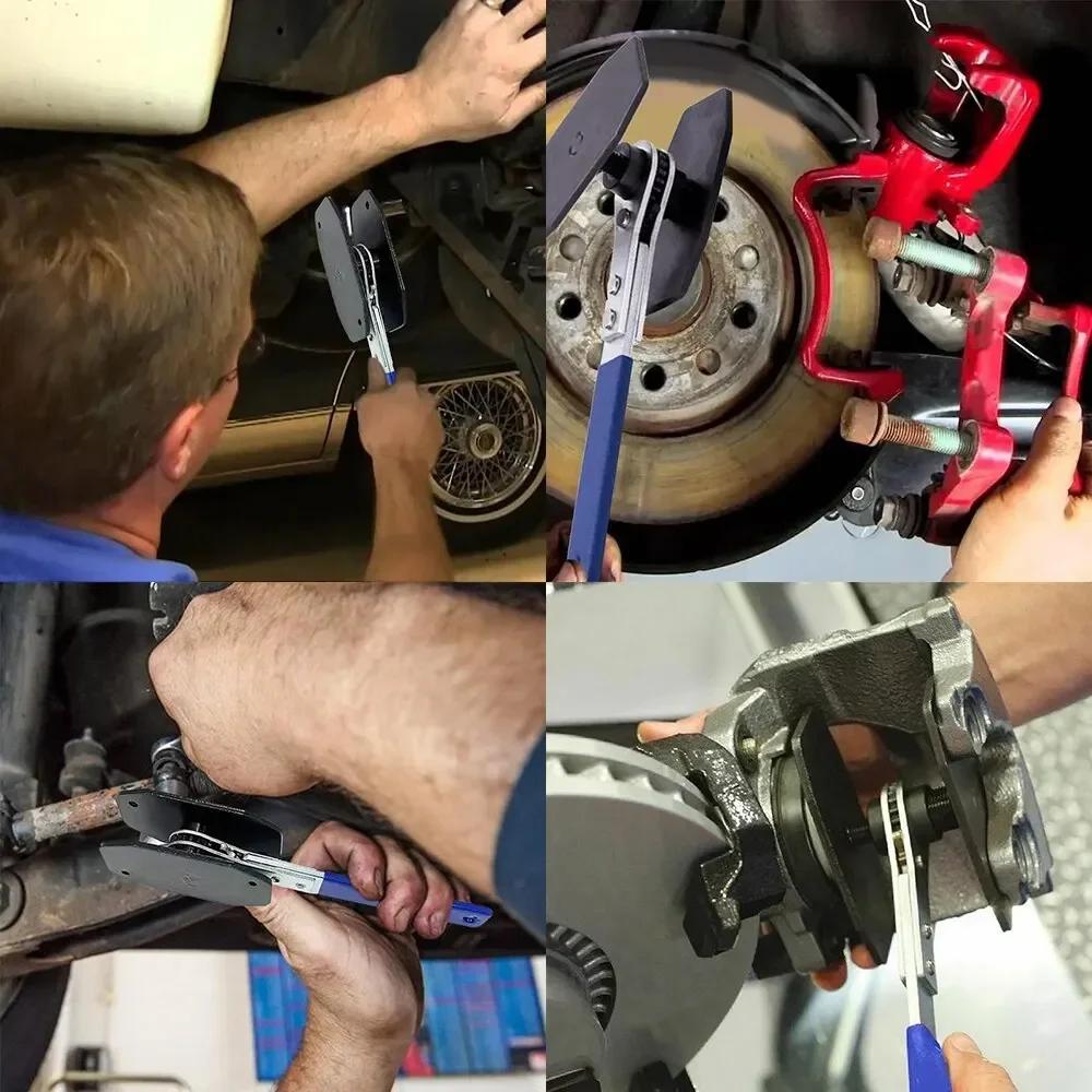 Car Ratchet Brake Piston Caliper Spreader Tool Stainless Steel Press Twin Quad Separator Pad Disc Repair Brake Caliper Tool