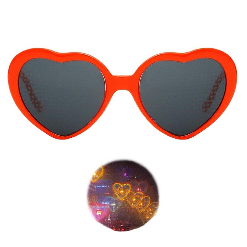 Same Style Heart-Shaped Light Effect Glasses ins Valentine's Day Gift Heart-Shaped Creative Glasses