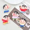 Shin-chan Cartoon Resin Accessories: DIY Magnets, Stickers & Clips for Refrigerator, Water Cups & Stationery