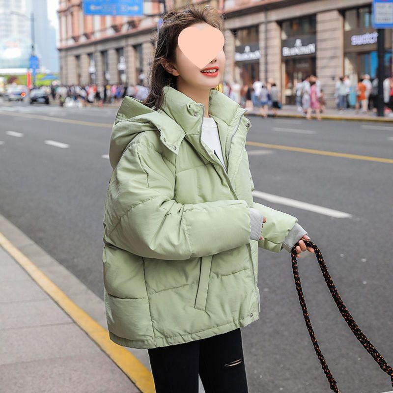 

2025 Women s Korean Style Loose Cotton Bread Jacket - Thickened Hong Kong Student Coat M (suggested for 100-120 jin)