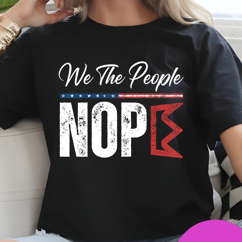 Retro No Kings Nope Protest Sign Horizontal Shirt Rejecting Kings Since 1776 Protest No Kings Protest Sign Nope Funny Tshirt