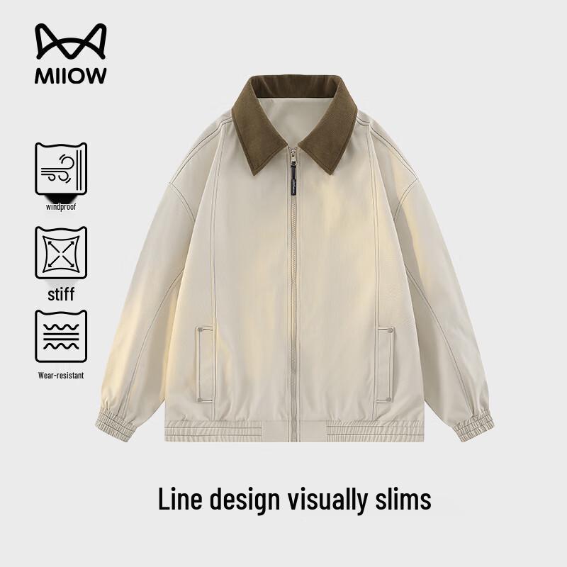 

Mao Ren Men s Retro Color Block Workwear Jacket XL