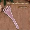 Five-Claw Head Therapy Massager Comb - Resin Acupoint Scalp Scratcher.