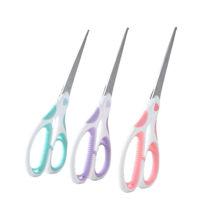 Foarfece Școlare Bicolor Macaron - Pernă de Aer, Economie de Efort, Utilizare Manuală