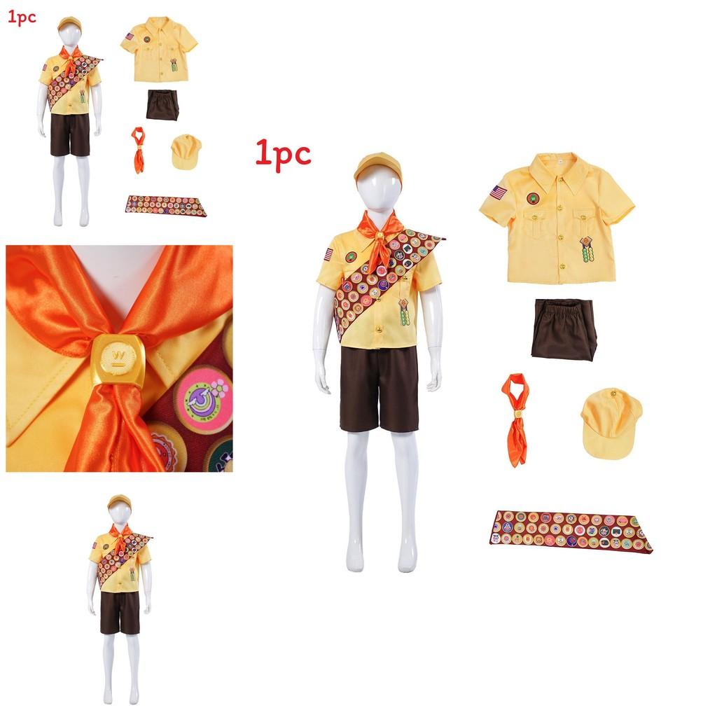 Up Russell Adventure Costume With Polyester Material For Role Playing And Themed Gatherings
