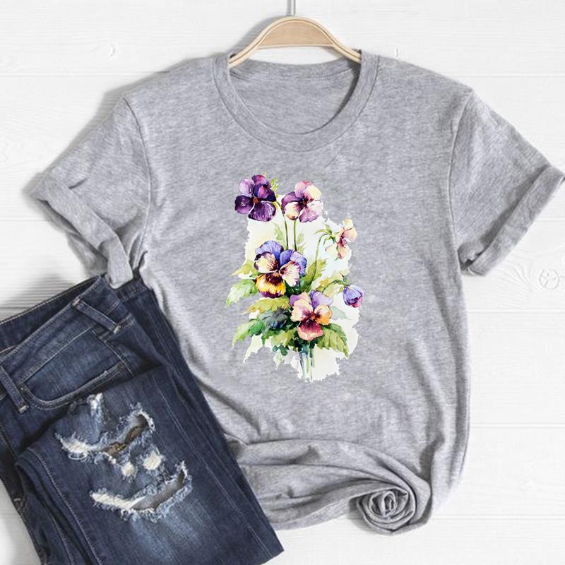 Tricou cu scrisoare Trend Top Moda Tricou Îmbrăcăminte anii 90 Sweet Panda Casual mânecă scurtă Femei Print Lady Femeie Tricou grafic