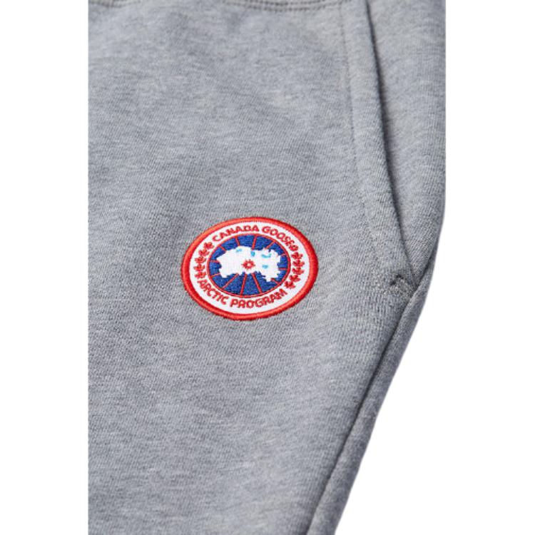 Canada Goose SS22 Huron Series Logo Solid Color Fitted Long Knit Sweatpants Men bottoms Black 7402M-717