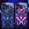 Sound-Activated LED Mech Armor Phone Case – Luminous Glass Cover for IPhone Samsung
