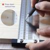 Portable for T Type Scribing Ruler Stainless Steel High Precision Metric Hole Ruler Precision Marking T-Rule Carpenter T
