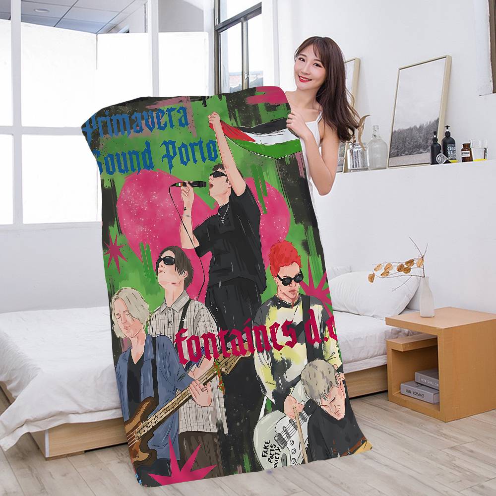 Band F-Fontaines DC Big Microfiber Beach Towels Quick Dry Towel Sand Beach Towels Pool Towel for Travel Swim Pool Yoga