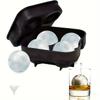 Large Tray Easy To Take Out Suitable For Whiskey Party Supplies Silicone 3d Balls Shaped Ice Mold Reusable Ice Cube Molds