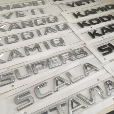 Mqcyf7 1pcs 3D ABS Superb Octavia KODIAQ RAPID FABIA KAMIQ KAROQ YETI 4X4 Car Letter Emblem Rear Tail Trunk Decals Badge Sticker Decal
