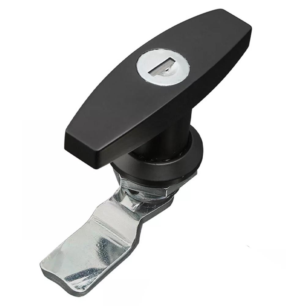 Trava de porta universal para trailer com alça em T e 2 chaves, trava de tampa de caminhão, caixa de ferramentas, gaveta, armário, trava de porta para trailer, caminhão, caravana