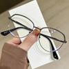 Metal Thin Frame Clear Lens Glasses Women Men Fashion Non-Prescription Decorative Optical Eyewear