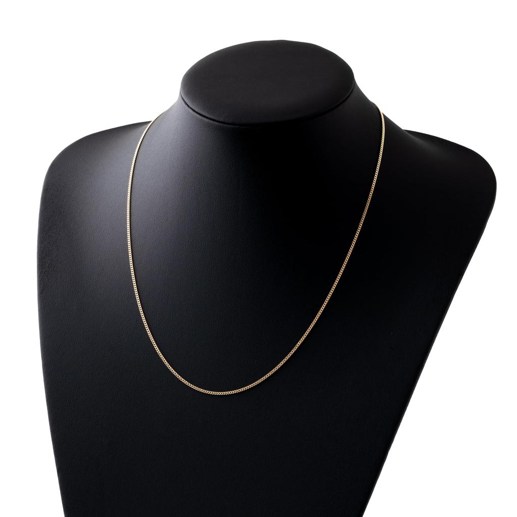 K18 Single Kihei 50cm with Made In 18K Gold Necklace Chain [FAIRY CULLET] Double-Sided 3.8g - Clasp, Certified, Japan,