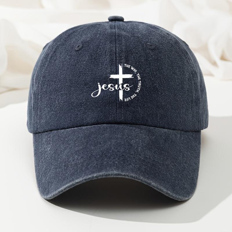 Fashionable Cross Print Baseball Cap Retro Washed Duck Cap High Quality Versatile Casual Fishing Hat