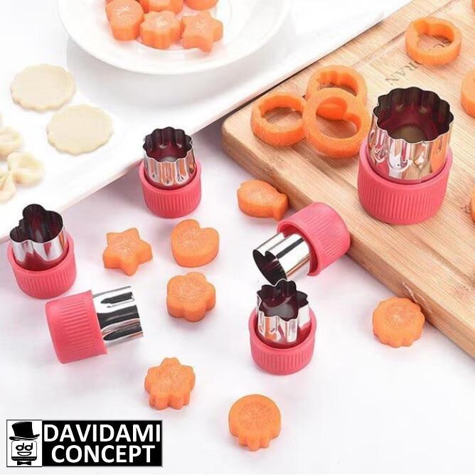 12-Piece Stainless Steel Cookie Cutters Set, Dough Fruit Vegetable Cutter, Ideal for Kids Meal Prep