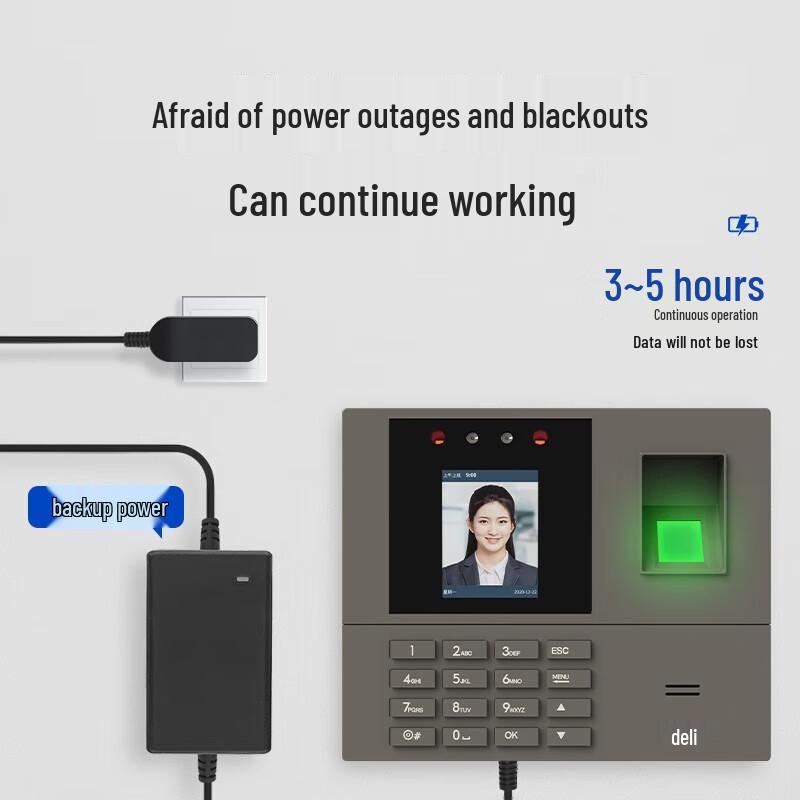 

Deli 33800 Face & Fingerprint Attendance Machine