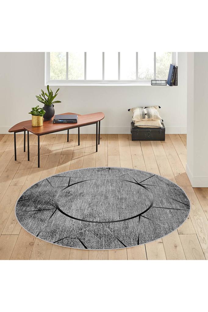 Eliana Home Pratelný kulatý tištěný koberec LNA7137
