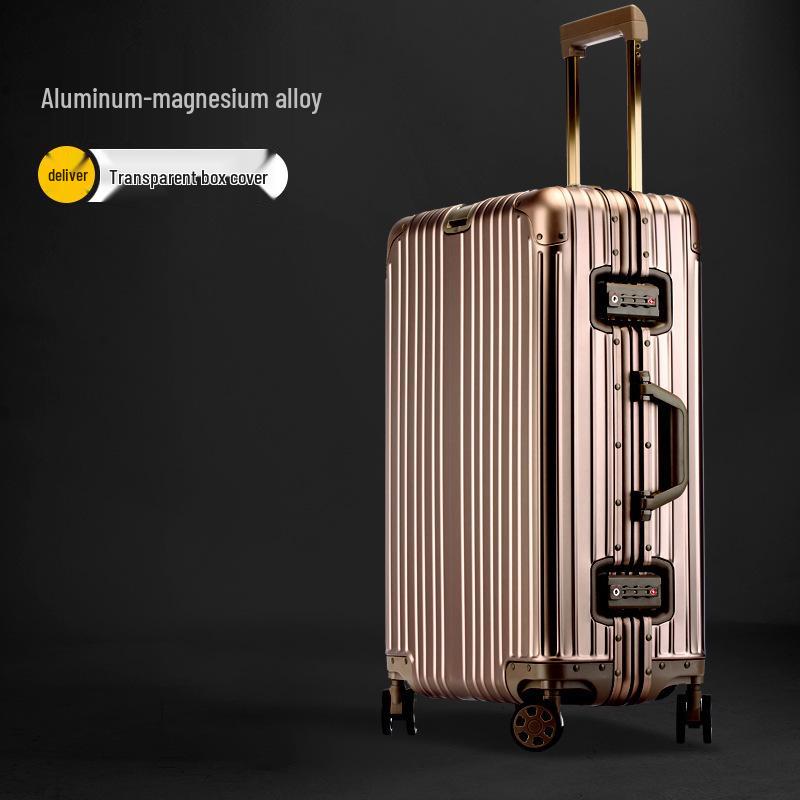 20-Inch Unisex Carry-On Suitcase with Aluminum-Magnesium Alloy, Combination Lock & Universal Wheels